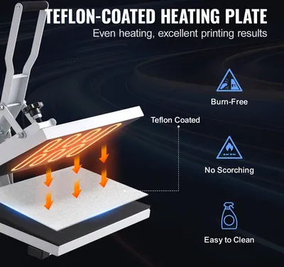 Imagen del producto de Máquina de transferencia térmica - Prensa térmica con placa de 38 x 38 cm - Controlador digital práctico
