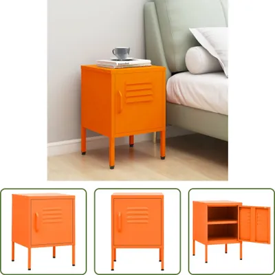 Produktbild von The Living Store Nachttisch Orange 35x35x51 cm Stahl