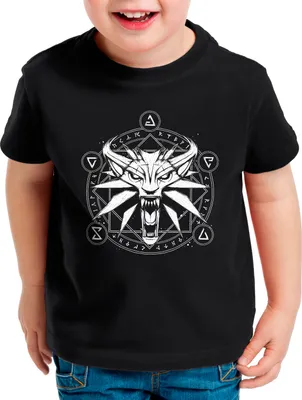 Produktbild von A.N.T. Wolf Crest Kinder T-Shirt geralt wolf schwert