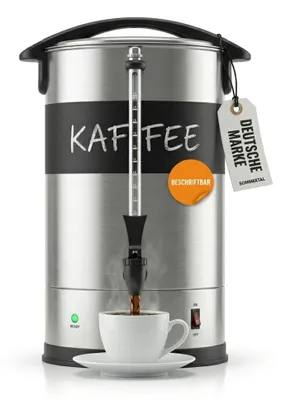 Produktbild von Sommertal Gastro Kaffeemaschine 15L / 100 Tassen | Filterkaffeemaschine groß mit Warmhaltefunktion | Kaffeeurne mit Beschriftungsfeld
