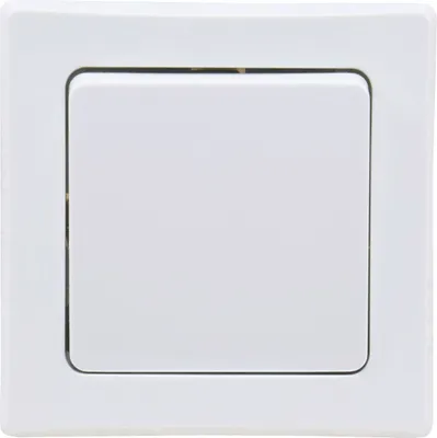 Image de ChiliTec DELPHI Interrupteur va-et-vient 250V AC / 10A, incl. cadre, UP, blanc