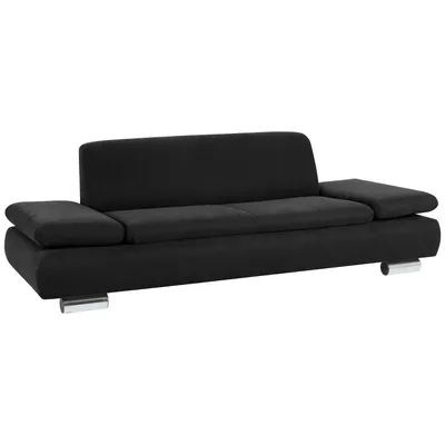 Produktbild von Max Winzer Sofa 2,5-Sitzer Terrence - Velourstoff schwarz - Maße: 221 x 90 x 76 cm