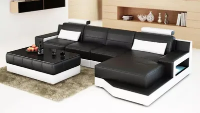 Produktbild von Design Eckgarnitur Sofa Eckcouch Ecksofa Couch Polster Couchtisch Sofas Neu 2tlg