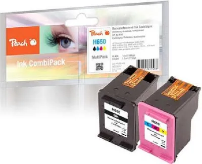 Image de PEACH cartouche compatible HP No 650 MultiPack, noir, encre, 12 ml, 7.1 ml