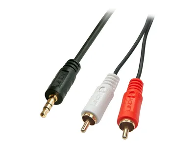 Produktbild von LINDY Audiokabel Stereo 2xRCA/3.5mm M/M 10m