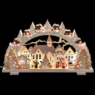 Produktbild von Schwibbogen Adventszeit (53x31x4,5cm) von Tietze Erzgebirgsdesign