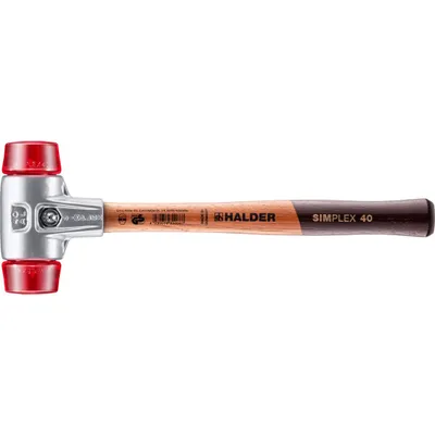 Produktbild von Simplex Schonhammer, Plastik; mit Aluminiumgehäuse und hochwertigem Holzstiel | D=40 mm | 3106.040