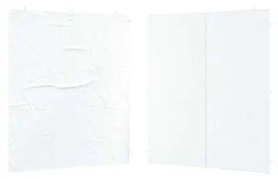 Produktbild von vidaXL Party Zelt Seitenteil 2 pcs Weiß 200 x 195 cm PE und Stahl
