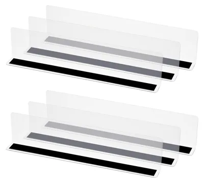 Magnetische Regaltrenner 6er-Set 28x6 cm transparent