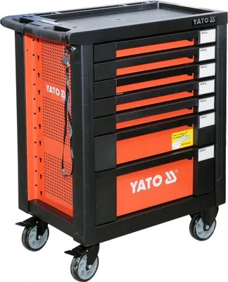 Obrázek produktu pro Yato YT-55290, Ocel, Červená, 7 zásuvka/zásuvek, Teleskopické lišty s kuličkovými ložisky, 25 kg, 35 kg
