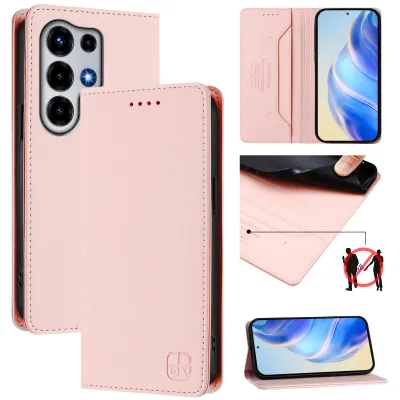 Produktbild von Lederhülle für itel Super 26 Ultra Hülle Flip Brieftasche Kartenfächern Ständer Schutzhülle Pink