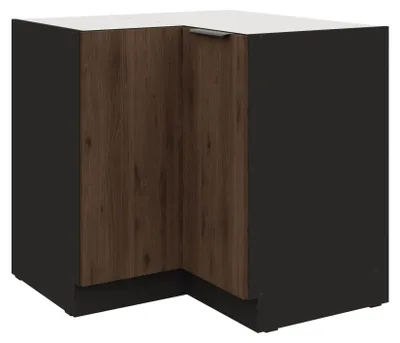 Produktbild von Küchen Eckunterschrank 90x90 cm Küche MONZA Okapi Nußbaum Küchenzeile