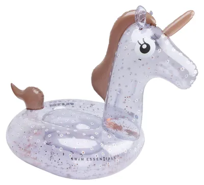 Produktbild von Swim Essentials Aufblasbares Einhorn – Blau – Gänseblümchen