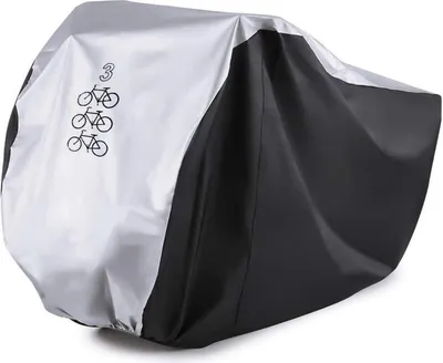 Image de Housse pour 3 vélos, étanche, résistante à la poussière et aux UV, nylon 190T, sac de rangement