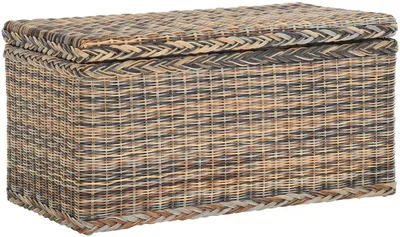 Produktbild von KRINES HOME Truhe / Wäschetruhe aus Rattan (Mehrfarbig, Klein)