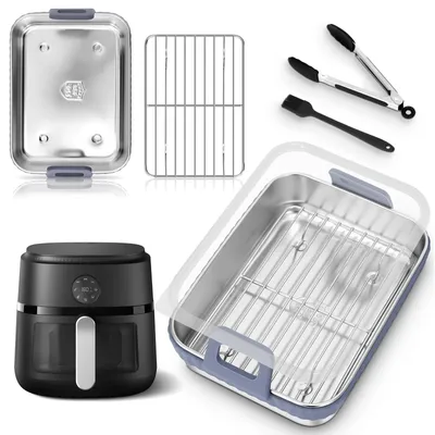 Airfryer-Backform Set für Ninja & Cosori, Edelstahl 304