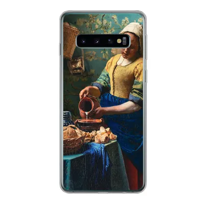 Produktbild von MuchoWow® Handyhülle Schutzhülle Hülle für Samsung Galaxy S10 Milchmädchen - Mandelblüte - Alte Meister Silikon Softcase Handy Hülle - Handytasche