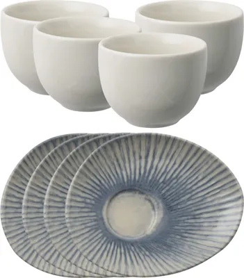 Immagine prodotto di Servizio da caffè in gres Rosenthal Arthur Krupp, blu sole, 8 pezzi