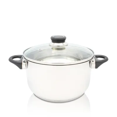 Produktbild von Karl Krüger 101020DE Edelstahl Fleischtopf Denver mit Glasdeckel 20 cm
