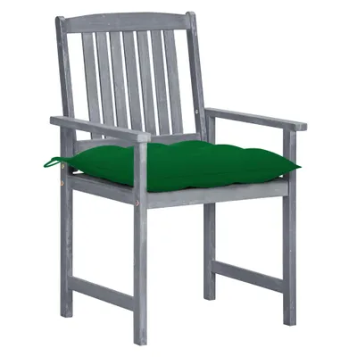 Produktbild von VidaXL 3061261, Terrasse, Gepolsterter Sitz, Akazienholz, Grau, Polyester, 570 mm