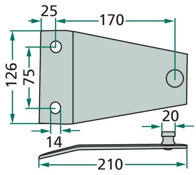 Obrázok produktu pre Držiak noža 525PZ-0243 kosačky PZ-0243K0