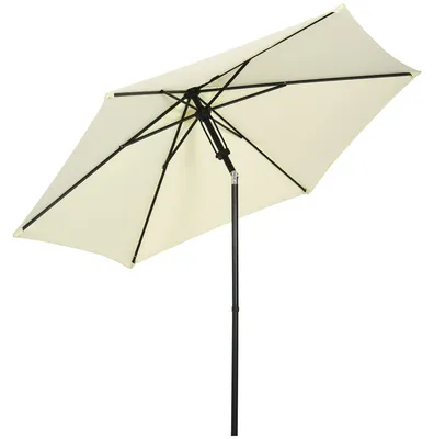 Immagine prodotto di Ombrellone da Giardino Ø262x243 cm in Metallo e Poliestere Beige