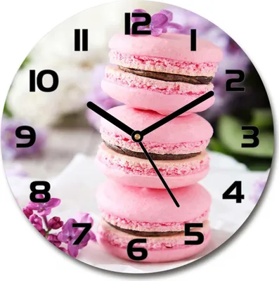 Produktbild von Wanduhr aus Glas 30fi Glasbild Glasuhr Gehärtetes Glas - schwarze-zeiger - Cookies