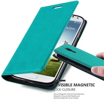 Obrázek produktu pro Cadorabo Case for Samsung Galaxy S4 Protective Case in Turquoise Pouzdro na mobilní telefon s magnetickým zavíráním