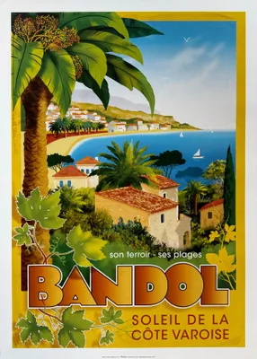 Zdjęcie produktu dla BANDOL – SŁOŃCE WYBRZEŻA VAR – plakat w formacie 50 x 70 cm