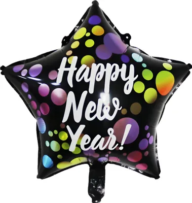 Immagine prodotto di Palloncino in foil Stella di Buon Anno 45 cm, colorazione nera