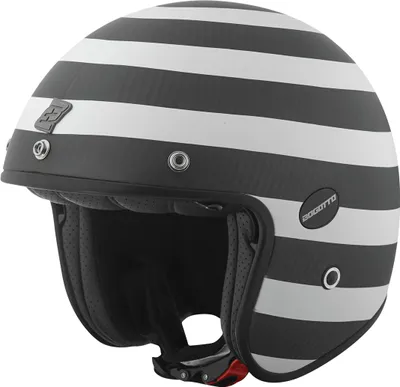 Image de Bogotto V587 Scacchi Carbon casque jet, noir/blanc, XS
