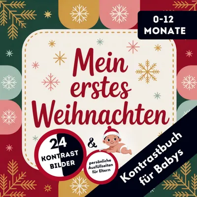 Produktbild von Kontrastbuch für Babys: Mein erstes Weihnachten
