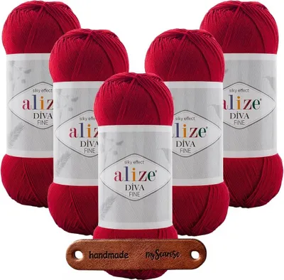 Produktbild von 5 x ALIZE DIVA FINE 106 MIT LABEL