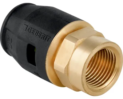 Produktbild von Geberit GE PushFit Übergang IG, Messing, d20mm x Rp3/4, 10 Stk.