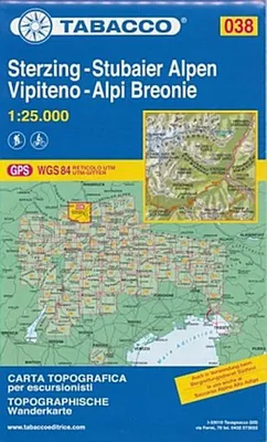 Obrázek produktu pro Tabacco Hiking 1 : 25 000 Sterzing Stubaiské Alpy