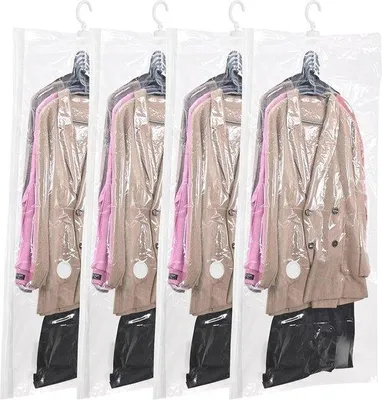 Produktbild von Famanu Vakuumtaschen für Kleidung - 4 Stück 135 x 70 cm - Transparent und wiederverwendbar