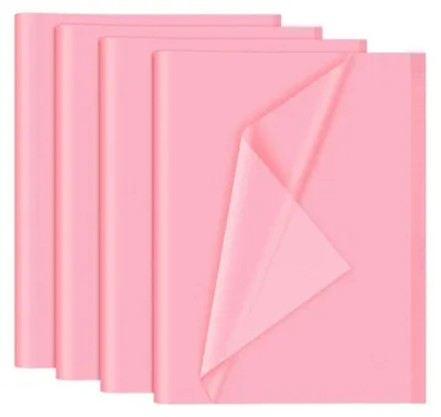 Image de Papier de soie, 120 feuilles, rose, 35 x 50 cm. Papier cadeau pour emballage et travaux manuels