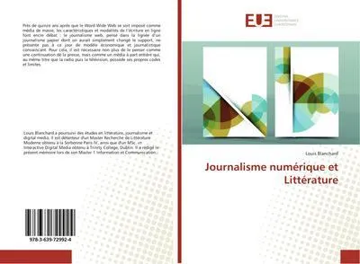 Produktbild von Journalisme numérique et Littérature