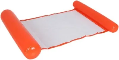 Obrázek produktu pro Nafukovací houpací síť Jumadas pro bazén – nafukovací matrace do bazénu – nafukovací matrace – vodní houpací síť – oranžová