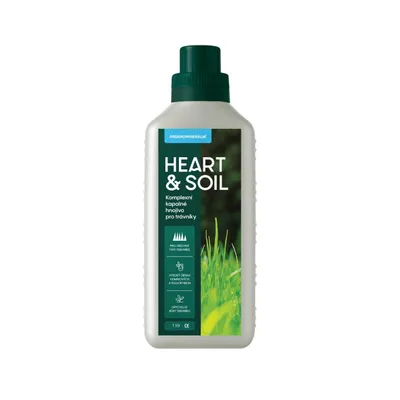 Obrázok produktu pre Heart&Soil Organomineralné tekuté hnojivo na trávniky, 1 l – koncentrát na prípravu 200 litrov roztoku