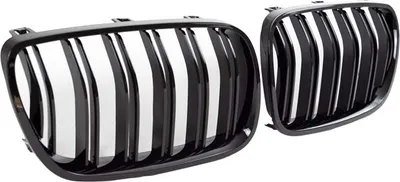 Produktbild von Satz Kühlergrill SET Schwarz Hochglanz Doppelsteg passend für BMW X3 E83 LCI 06-11