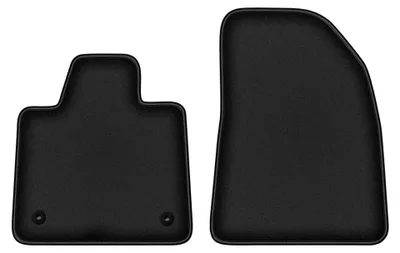 Produktbild von Velours-Fußmatten Vorne für Vovlo EX30 2023- (Crossover) – 2-tlg, Schwarz, passgenau – Wielganizator DURBAN