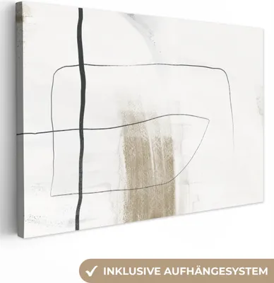 Obrázek produktu pro OneMillionCanvasses® - Obrazy na plátně - Barva - Černá - Bílá, nástěnná malba, nástěnné dekorace obrazy obývací pokoj, 60x40cm