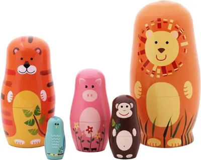 Obrázek produktu pro Autentické ruské dřevěné panenky Matrjoška, vhodné jako hračka, dárek, dekorace nebo ozdoba. Skládací panenky Matroška (ženské)