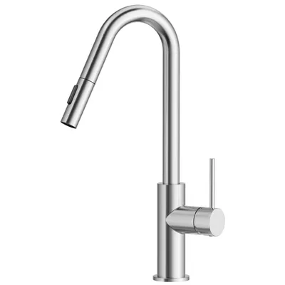 Produktbild von Cecipa MAX 304 Edelstahl Einhebel Küchenarmatur | 360° Drehbar & Ausziehbar (bis 400mm) | Schwarz Matt | Zwei Wasserausgänge