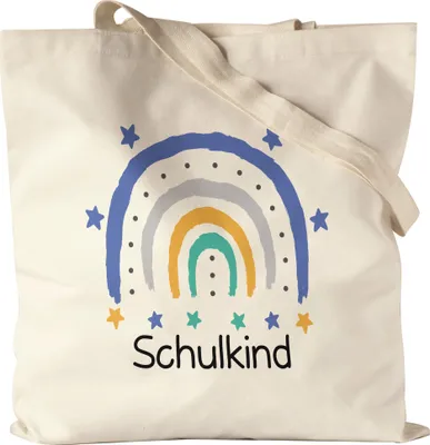 Produktbild von Schulkind Jutebeutel Stoffbeutel Canvas  Einschulungsgeschenk Grundschule 1. Klasse Schulstart Schüler Schülerin