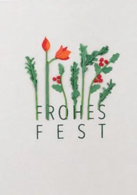 Produktbild von Weihnachts Papierkunstkarte Frohes Fest