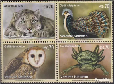 Produktbild von Briefmarken UNO - Wien 2012 Mi 749-752 Viererblock (kompl.Ausg.) postfrisch Tiere