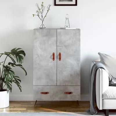 Produktbild von vidaXL Highboard Betongrau 69,5x31x115 cm Holzwerkstoff