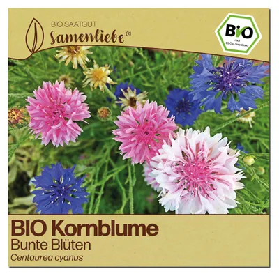 Produktbild von Samenliebe  Kornblume Samen | Bunte Blüten - zweijährig - samenfestes  Saatgut